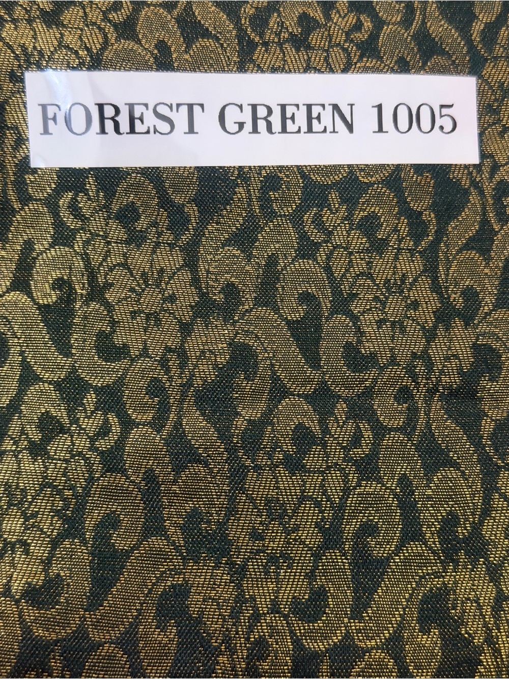 Synthetic Jamawar Fabric – Available in a Variety of Colors(F Green)#1005
